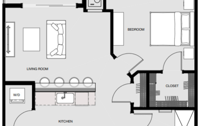 1 bed, 1 bath, 763 sqft, $1,615