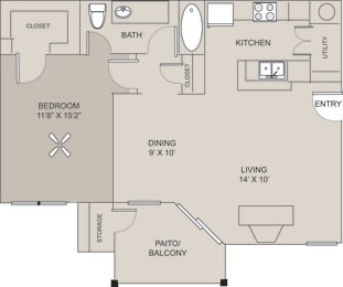 1 bed, 1 bath, 803 sqft, $1,220