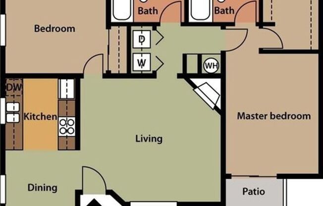 2 beds, 2 baths, 900 sqft, $2,200, Unit 08
