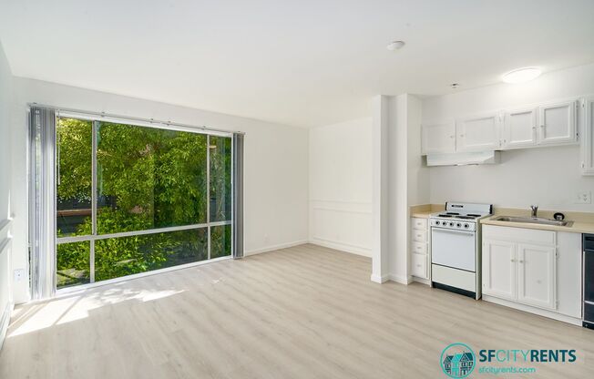 Pacific Heights: Studio w/ Sleeping Alcove, Dining Area, & Laundry Onsite