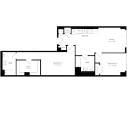 2 beds, 2 baths, 1,056 sqft, $4,162