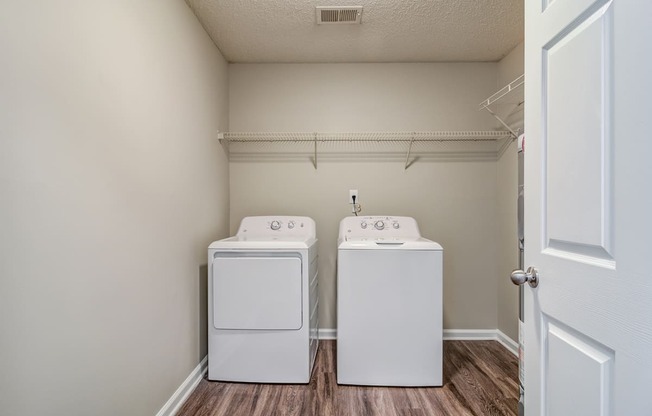 Stacked Washer/Dryer at Serene at Creekstone Apartments, Athens, GA, 30601