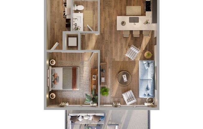 1 bed, 1 bath, 663 sqft, $1,425, Unit 433