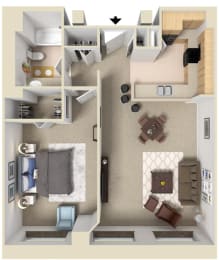 1 bed, 1 bath, 624 sqft, $1,895