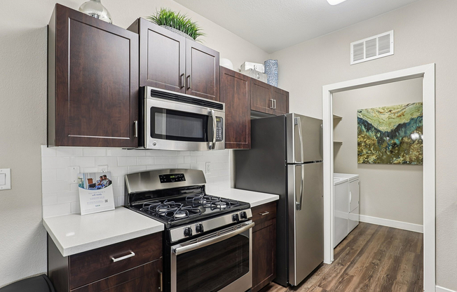 View of Kitchen with Private Laundry Room