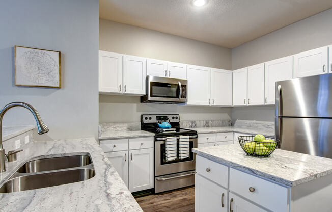 our apartments have a modern kitchen with stainless steel appliances
