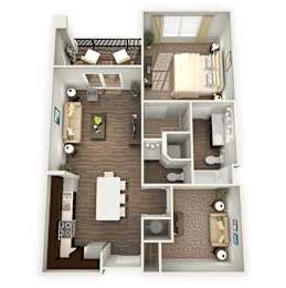 1 bed, 1.5 baths, 862 sqft, $1,658