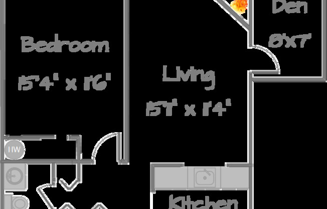 1 bed, 1 bath, 670 sqft, $1,825, Unit C304