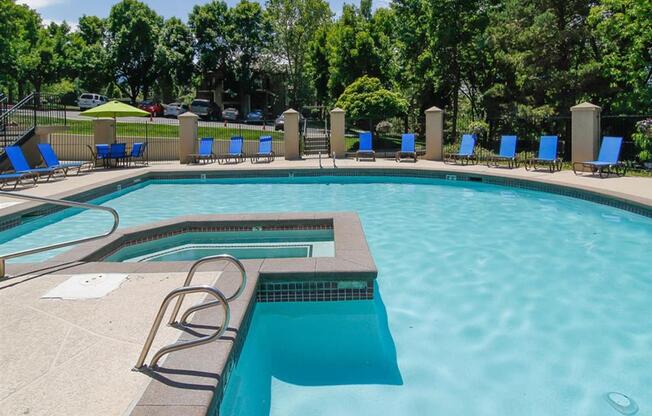 Cool Blue Swimming Pool & Hot Spa at Promontory Point Apartments, Sandy, UT