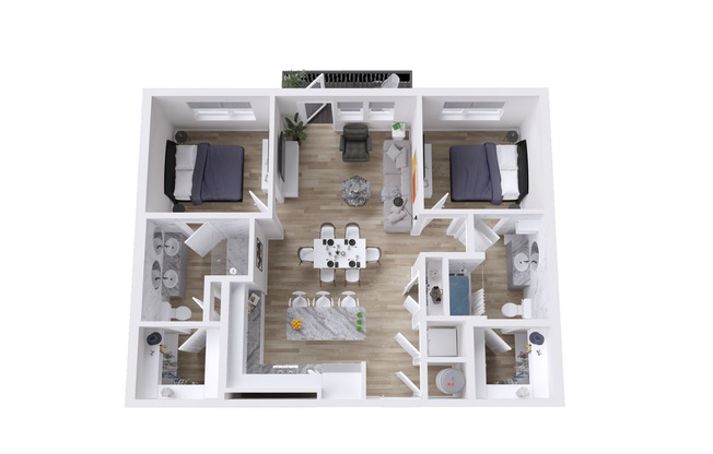 2 beds, 2 baths, 1,008 sqft, $1,859