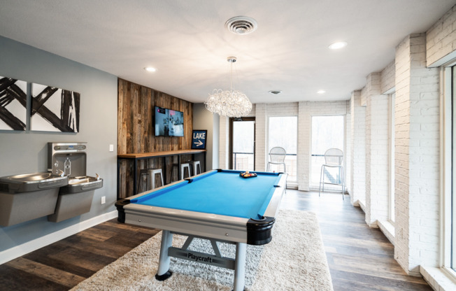 Pool Table & Lakeside Lounge | Apartments For Rent Maryland Heights Missouri | Haven on The Lake