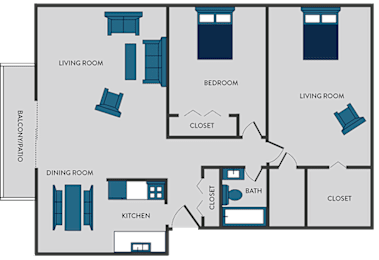 2 beds, 1 bath, 1,050 sqft, $985