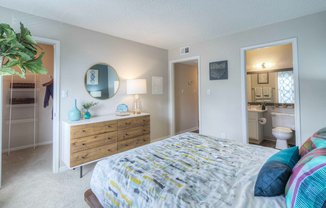 Grandview Apartments - Bedroom 1 and Bathroom