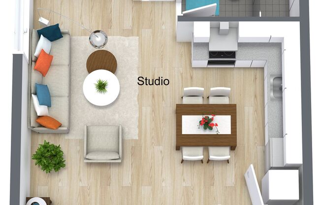 Studio, 1 bath, 418 sqft, $2,495, Unit 2330-118