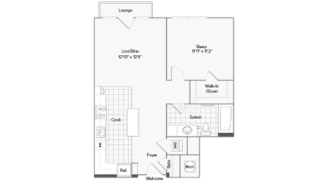1 bed, 1 bath, 723 sqft, $2,280
