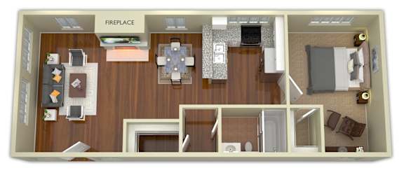 1 bed, 1 bath, 675 sqft, $2,995