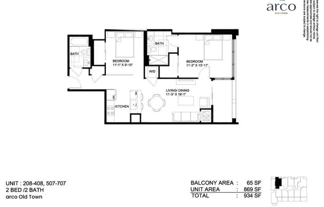 2 beds, 2 baths, 878 sqft, $3,999, Unit 1552-607