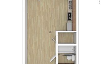 Efficiency/Studio: Beds - Studio: Baths - 1: SqFt Range - 384 to 384