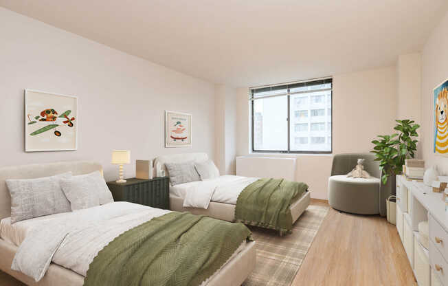 Bedroom with Hard Surface Flooring