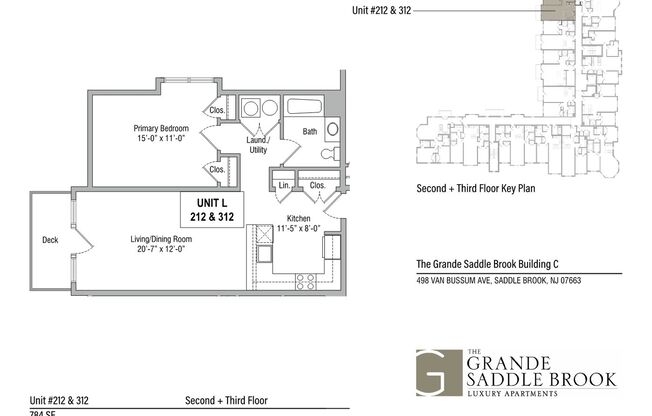 1 bed, 1 bath, 784 sqft, $2,675, Unit C212