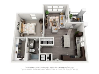 1 bed, 1 bath, 773 sqft, $1,259