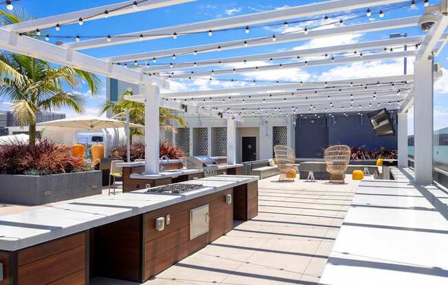 Outdoor Kitchen And Patio at Elements Apartments*, Irvine, CA