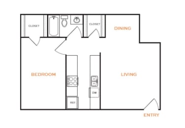 1 bed, 1 bath, 600 sqft, $1,079