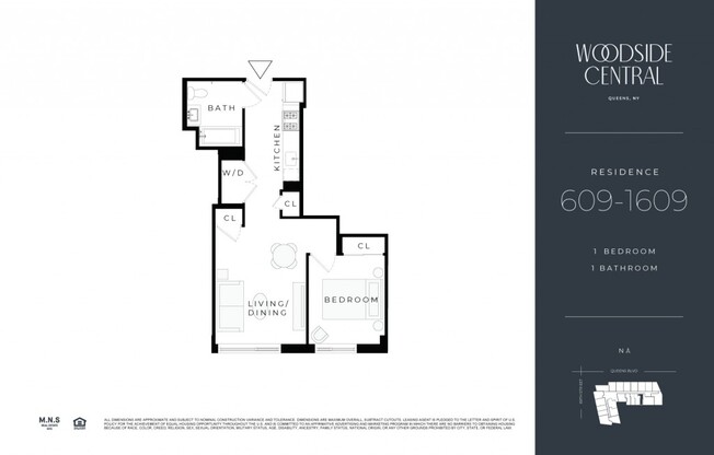 1 bed, 1 bath, $2,539, Unit 1009