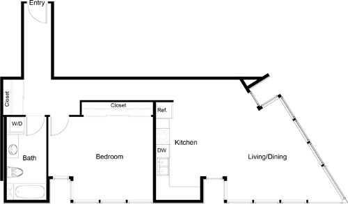 1 bed, 1 bath, 920 sqft, $2,501, Unit 208