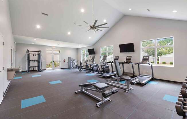 Hunters Pointe Charlotte NC apartments photo  fitness center