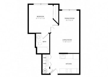 1 bed, 1 bath, 533 sqft, $1,150