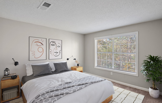 Model apartment bedroom