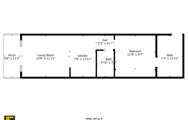 1 bed, 1 bath, 480 sqft, $795