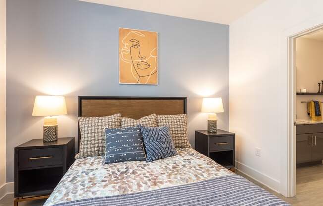 Luxurious Bedroom at Link Apartments® Linden, Chapel Hill, North Carolina