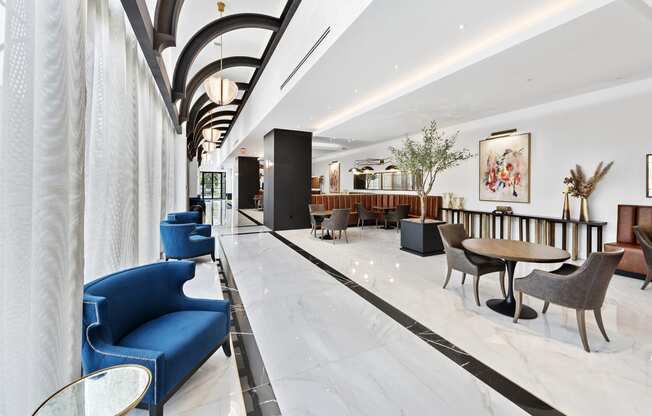 a view of the lobby of the westbury hotel in dublin