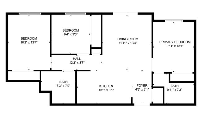 3 beds, 2 baths, 1,012 sqft, $950, Unit 12