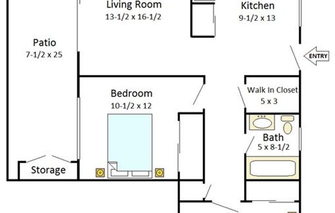 2 beds, 1 bath, 864 sqft, $1,575, Unit GC67