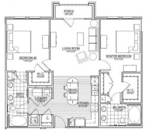 2 beds, 2 baths, 1,098 sqft, $1,889