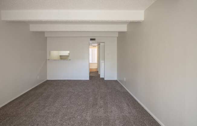 This is a photo of the living room in the 500 square foot 1 bedroom apartment at Harvard Square Apartments, in Dallas, TX.