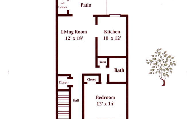 1 bed, 1 bath, 730 sqft, $1,635, Unit H-15