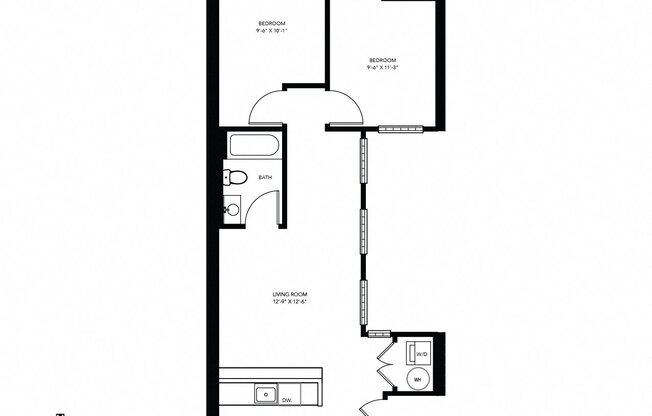 2 beds, 1 bath, 817 sqft, $1,404