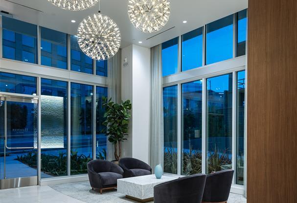 Leasing office area at Kinley West LA, Los Angeles, California