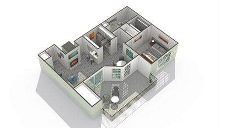 1 bed, 1 bath, 710 sqft, $1,861