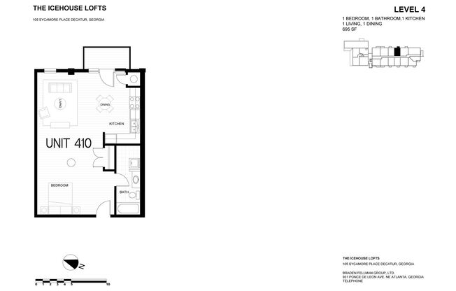 Studio, 1 bath, 700 sqft, $1,500, Unit A-410