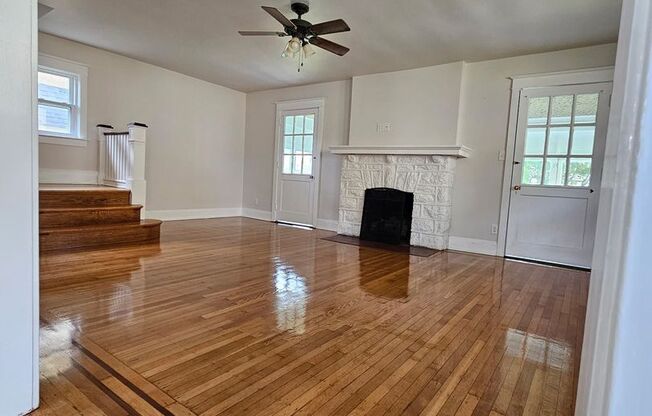 HALF MONTH FREE* Single family home with newly refinished hardwood floors throughout, gas fireplace, off-street parking, garage, private yard and unfinished basement!