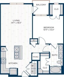 1 bed, 1 bath, 847 sqft, $1,754