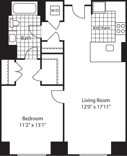 1 bed, 1 bath, 712 sqft, $3,397, Unit 526
