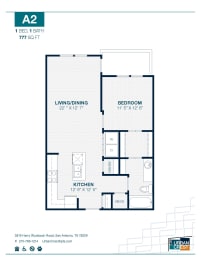 1 bed, 1 bath, 777 sqft, $1,280