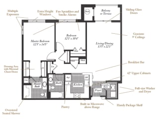 2 beds, 2 baths, 1,112 sqft, $3,345