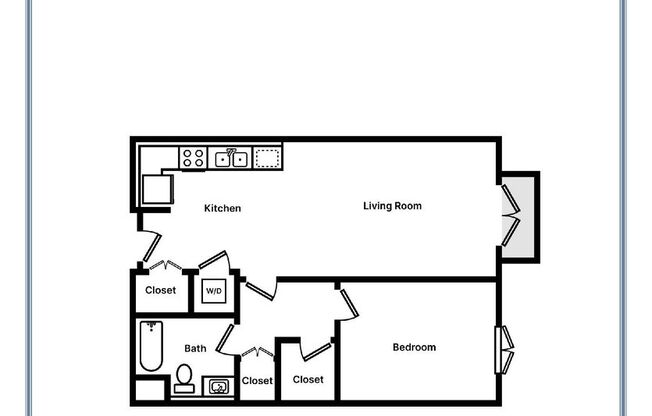 1 bed, 1 bath, 625 sqft, $4,080, Unit 504